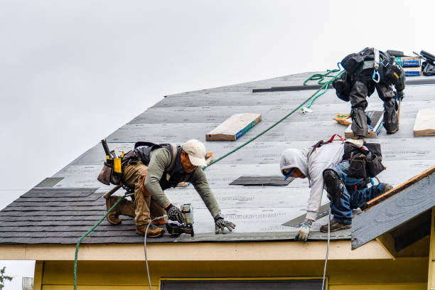 Professional Gutter Installation technician working in Barneveld, WI